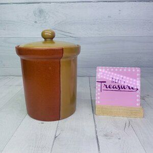 Sango GOLD DUST SIENNA 5039 Beige Tan Color Blocks Sugar Lidded Canister Jar